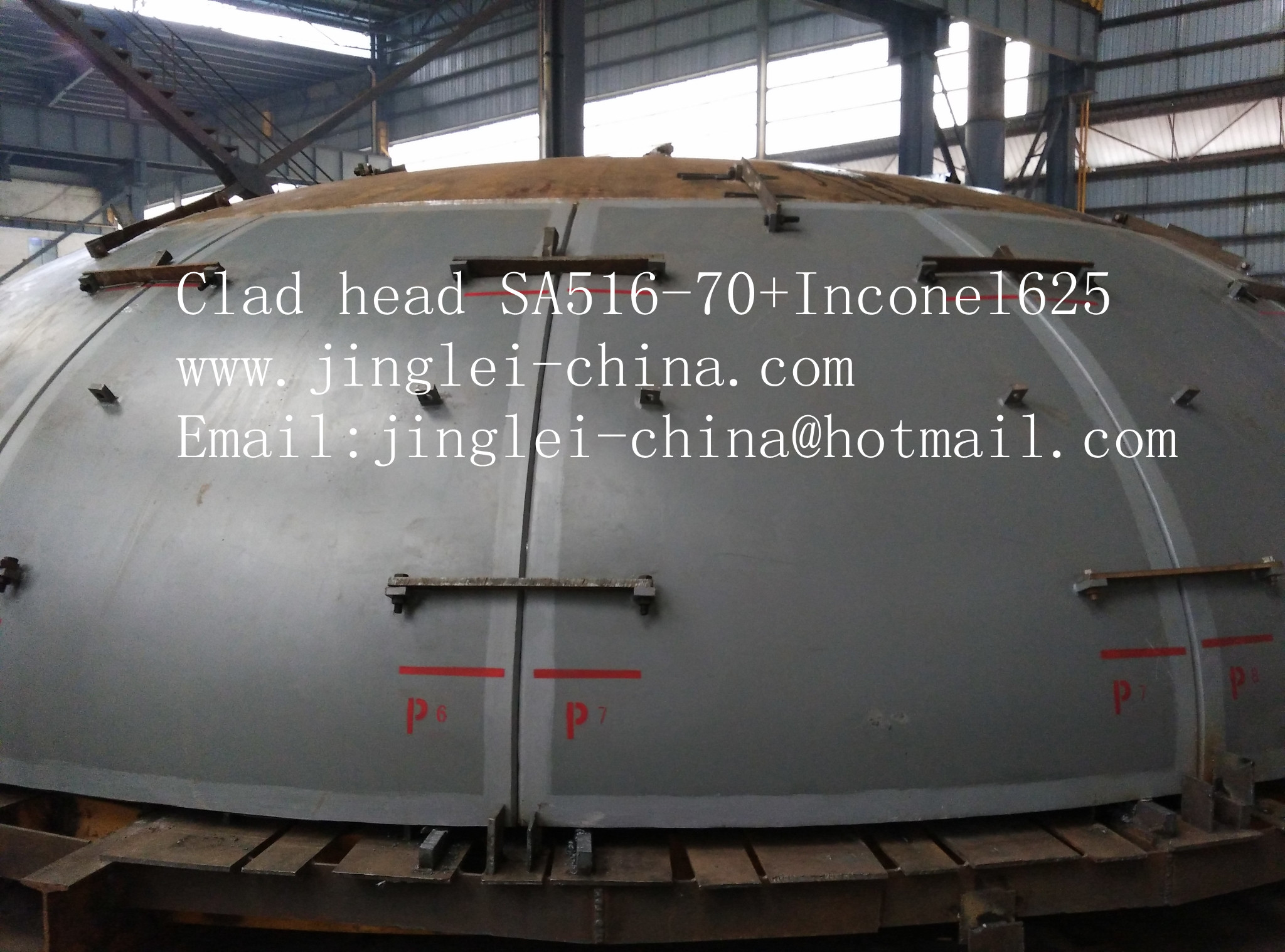 Clad head SA516-70+Inconel625